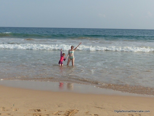 Playing on the beach in Sri Lanka! Sponsored travel is not all bad, but I'd rather just earn enough money to pay for myself