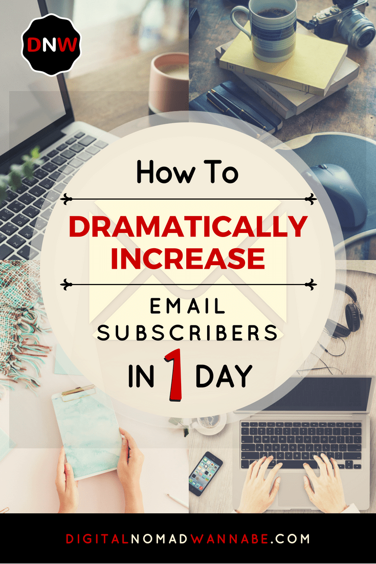 How To Dramatically Increase Email Subscribers In One Day. Take control of your online income and grow your email list dramatically TODAY! Find out my strategy for making a BIG impact on your bottom line and increasing your email subscribers exponentially. #EmailMarketing #MakeMoneyOnline #MakeMoneyFromBlogging