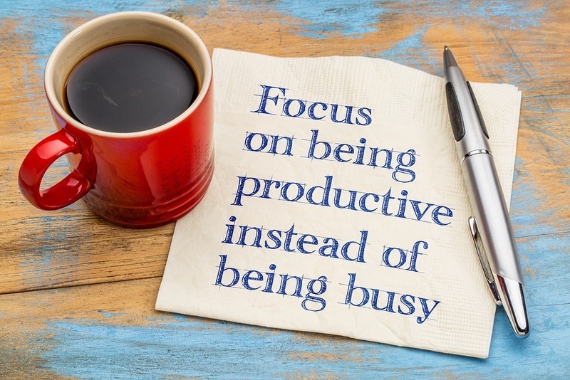 Focus on being productive instead of being busy