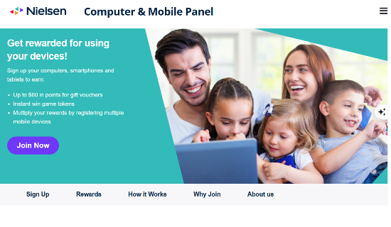 Nielsen Mobile Panel is the on the go survey app codes where you can do as little as possible to earn points.